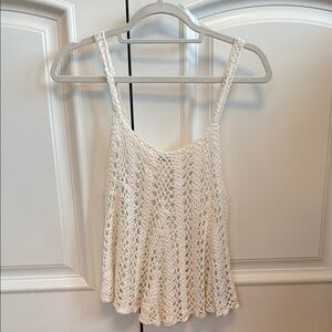 Elegant White Crochet Tank Top
